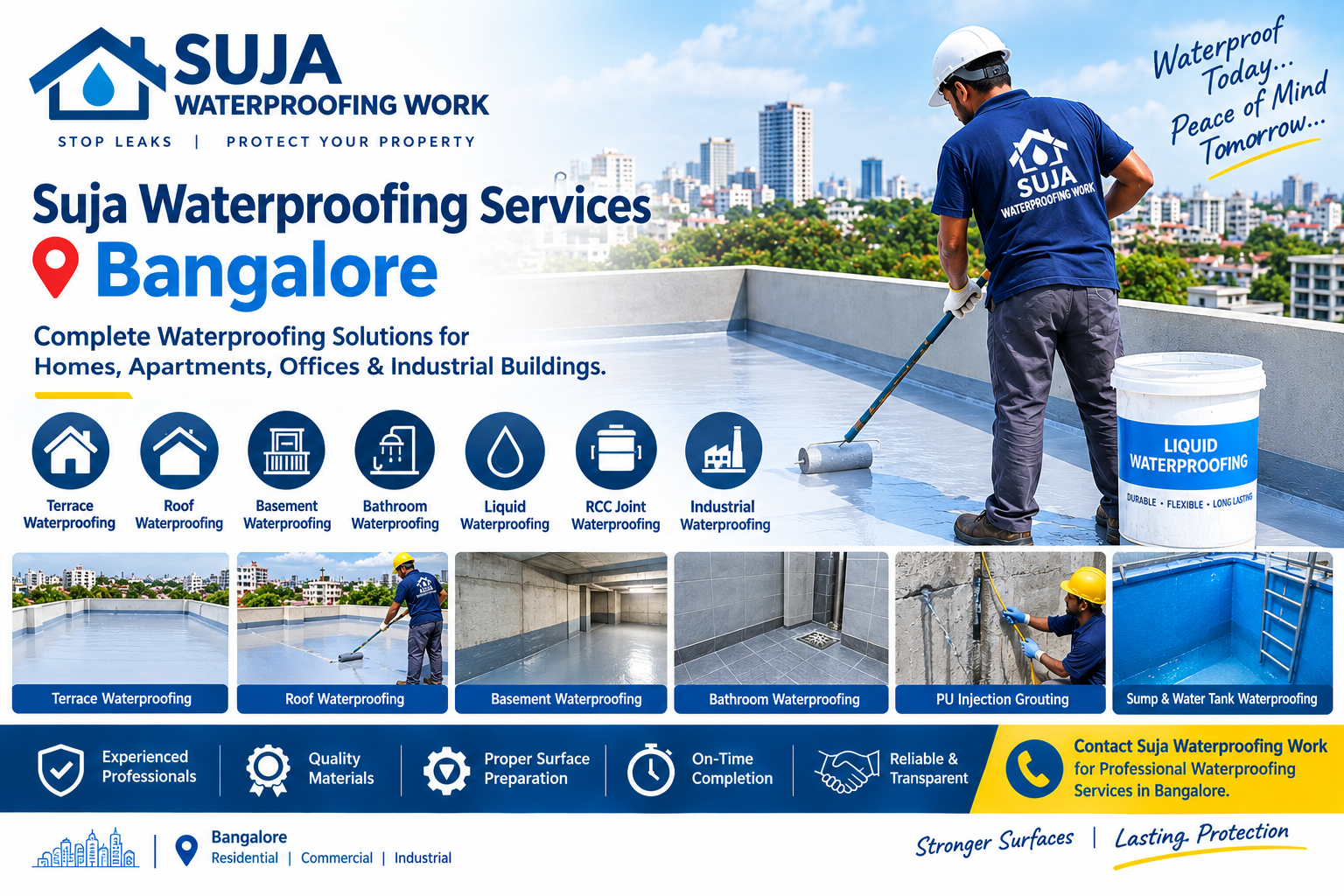 SUJA WATERPROOFING SOLUTIONS - Latest update - Suja Waterproofing Services Bangalore CONTACT:9945843699