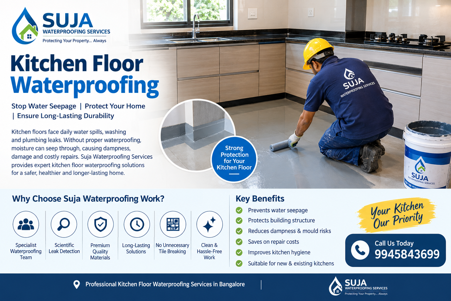 SUJA WATERPROOFING SOLUTIONS - Latest update - Kitchen Floor Waterproofing – Suja Waterproofing Services CONTACT:9945843699