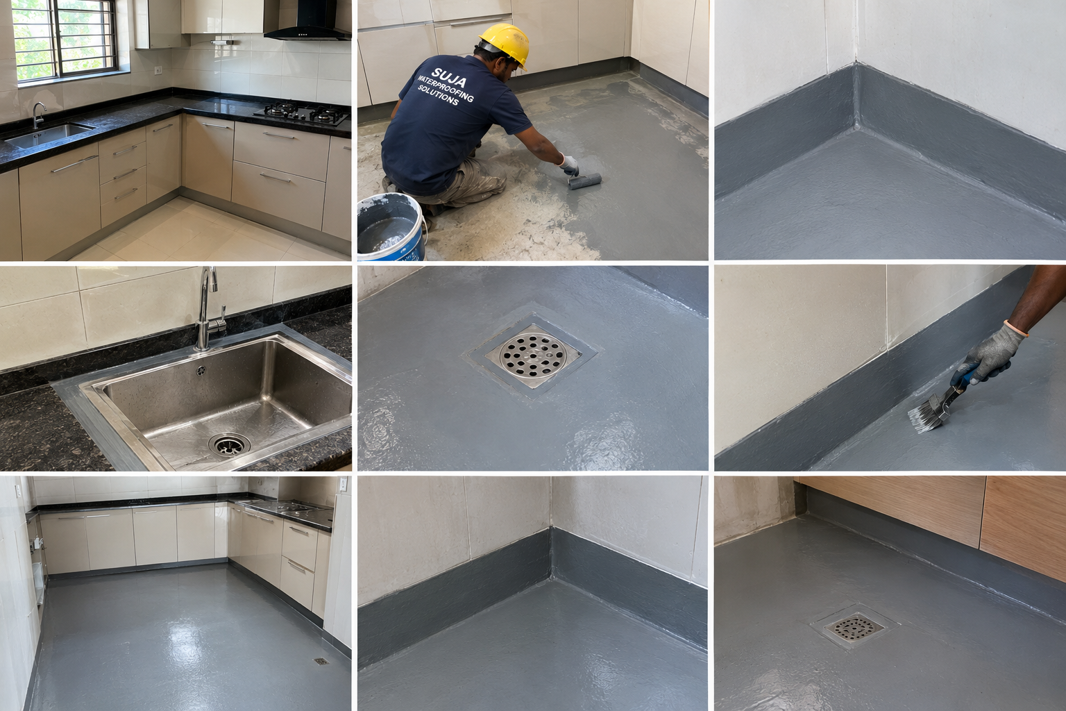 SUJA WATERPROOFING SOLUTIONS - Latest update - Kitchen Floor Waterproofing in Nagavara – Suja Waterproofing Services CONTACT:9945843699