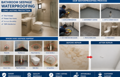 SUJA WATERPROOFING SOLUTIONS - Latest update - Bathroom Seepage Repair Bangalore CONTACT:9945843699