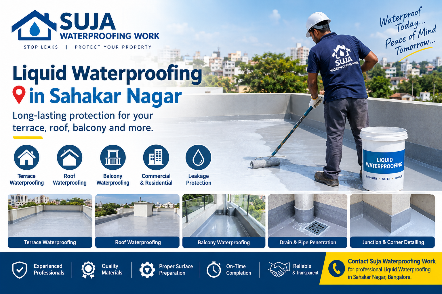 SUJA WATERPROOFING SOLUTIONS - Latest update - Liquid Waterproofing Sahakar Nagar
