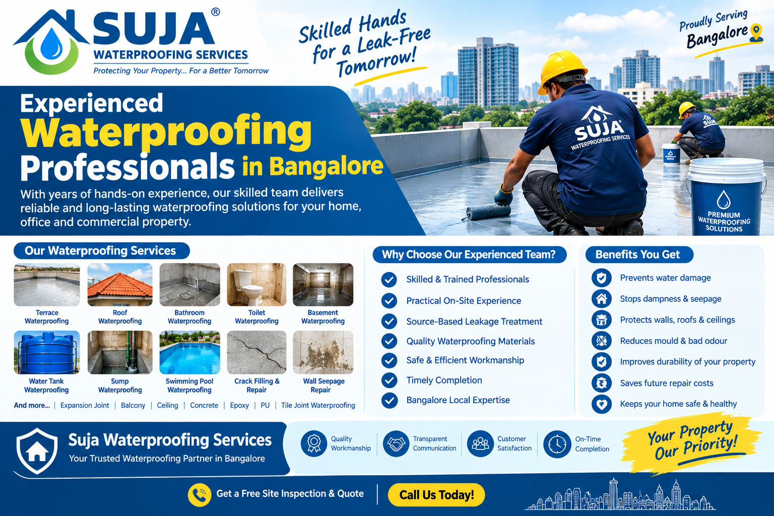SUJA WATERPROOFING SOLUTIONS - Latest update - Experienced Waterproofing Professionals Bangalore Experienced Waterproofing Professionals Bangalore