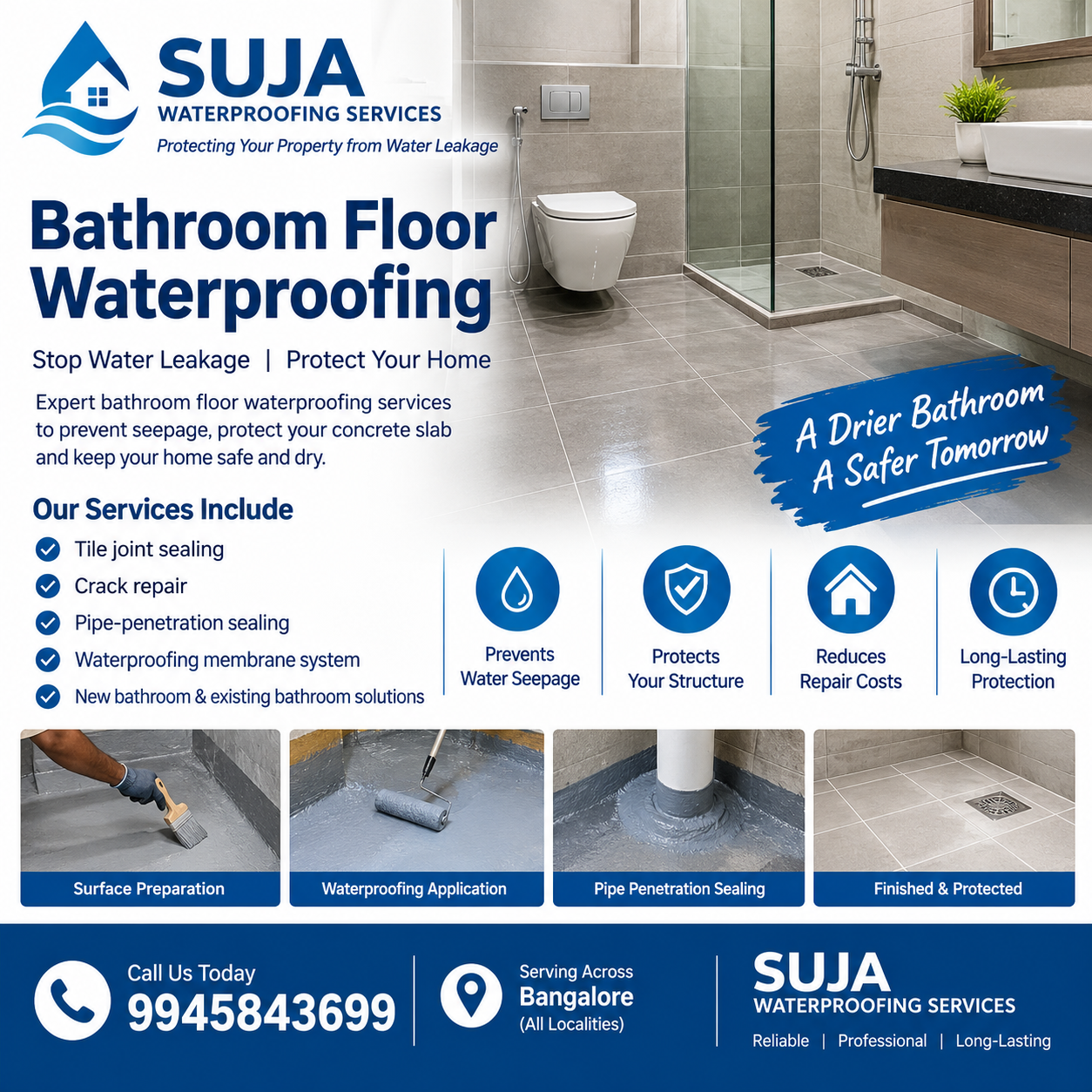 SUJA WATERPROOFING SOLUTIONS - Latest update - Bathroom Floor Waterproofing – Suja Waterproofing Services CONTACT:9945843699