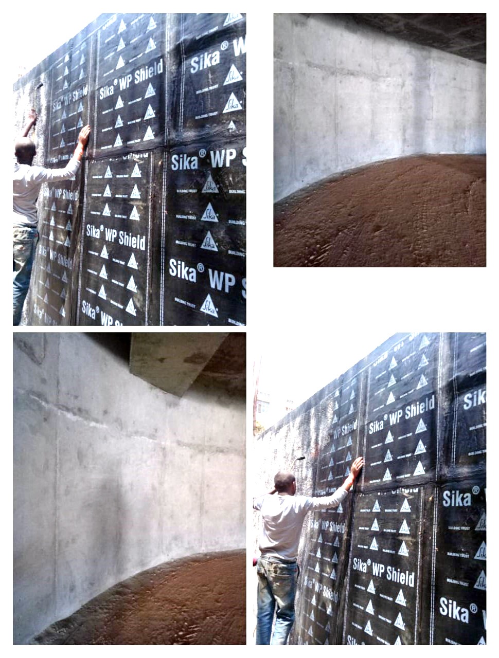 SUJA WATER PROOFING SOLUTIONS - Service - Retaining Wall APP Membring Work